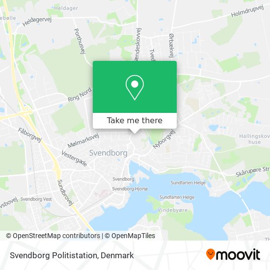 Svendborg Politistation map