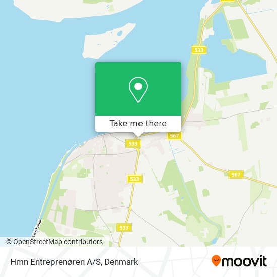 Hmn Entreprenøren A/S map