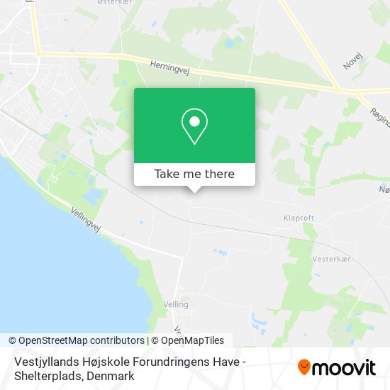 Vestjyllands Højskole Forundringens Have - Shelterplads map