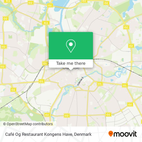 Café Og Restaurant Kongens Have map