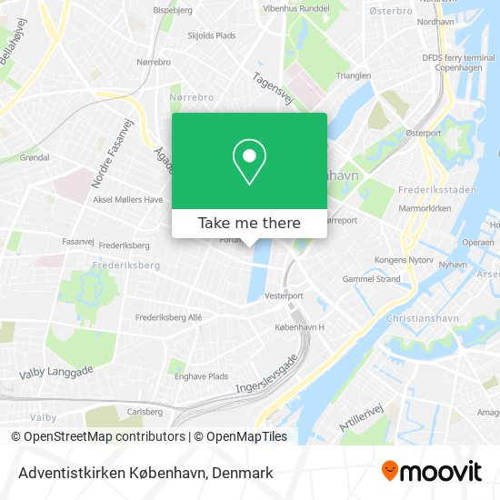 Adventistkirken København map