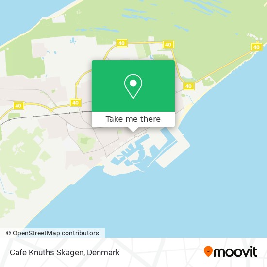 Cafe Knuths Skagen map