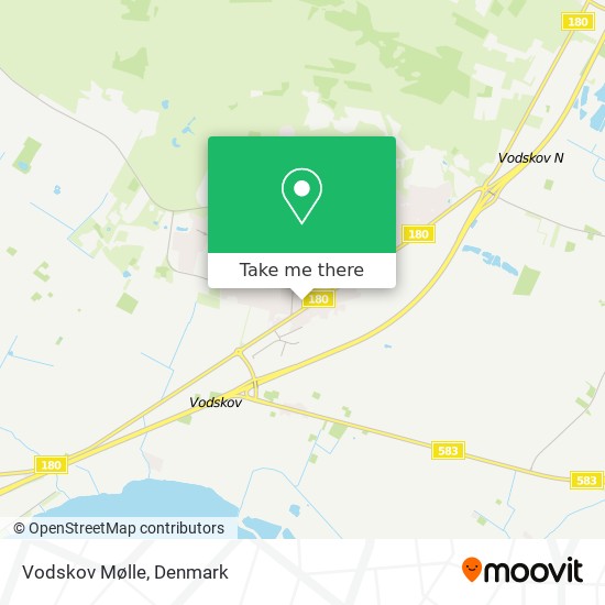 Vodskov Mølle map