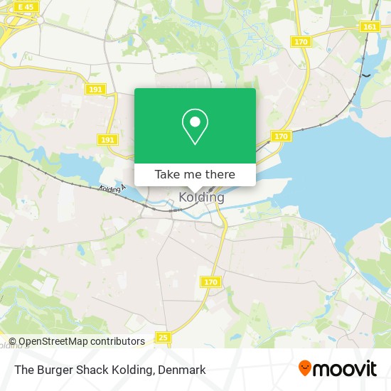 The Burger Shack Kolding map