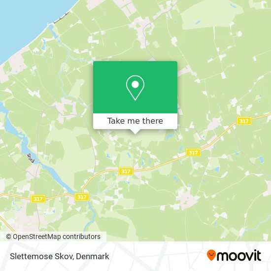 Slettemose Skov map