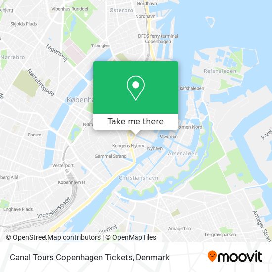 Canal Tours Copenhagen Tickets map