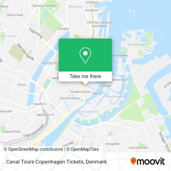 Canal Tours Copenhagen Tickets map