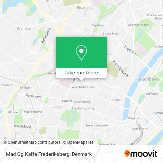 Mad Og Kaffe Frederiksberg map