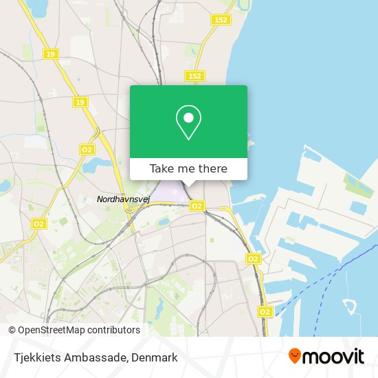 Tjekkiets Ambassade map