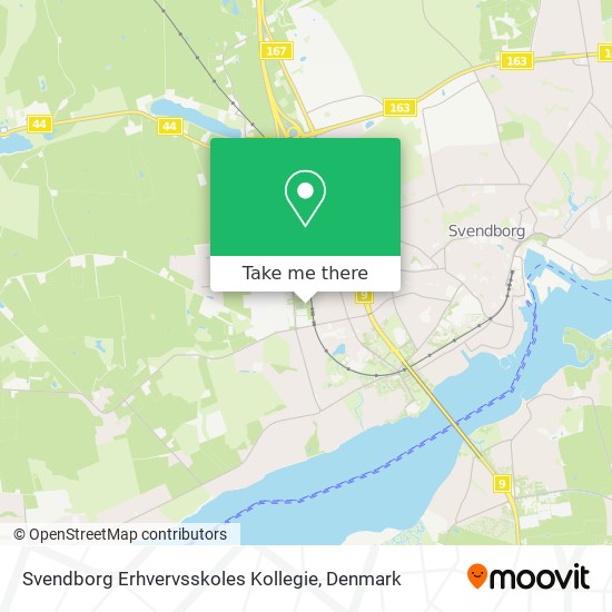 Svendborg Erhvervsskoles Kollegie map
