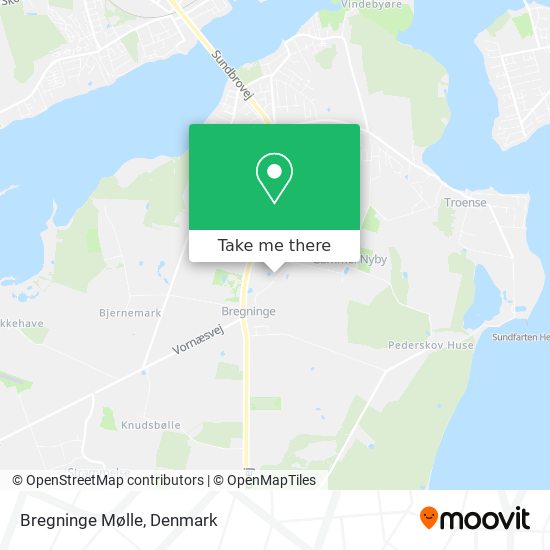 Bregninge Mølle map