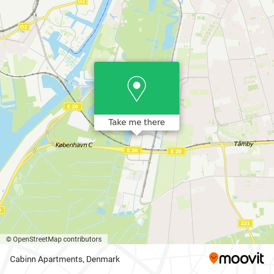 How to get to Cabinn Apartments in København Bus or Metro?