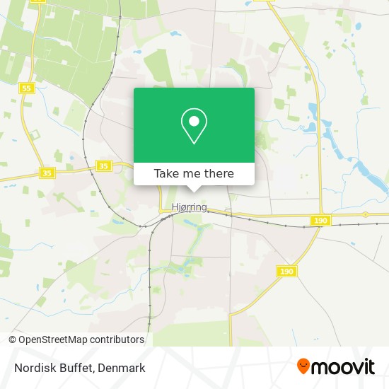 to get to Nordisk Buffet in Hjørring by Train or Bus?