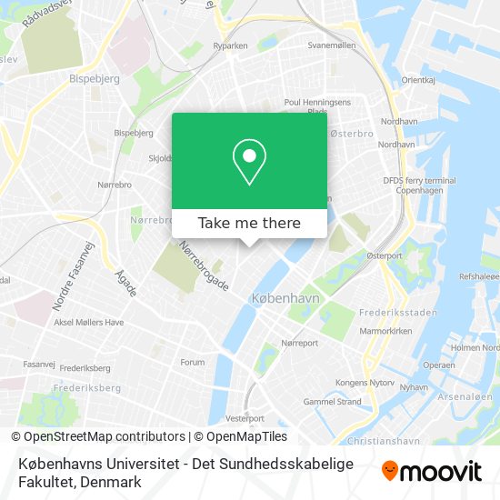 Københavns Universitet - Det Sundhedsskabelige Fakultet map