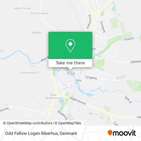 Odd Fellow Logen Riberhus map