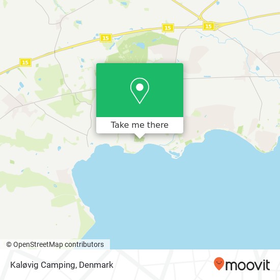 Kaløvig Camping map