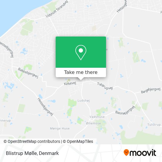 Blistrup Mølle map