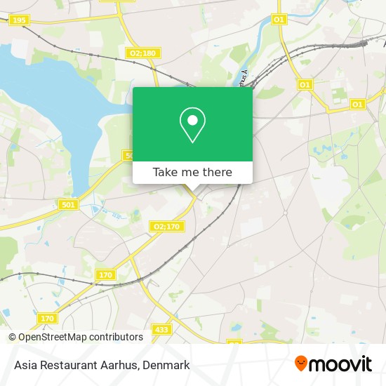 Asia Restaurant Aarhus map