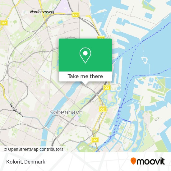 How get to Kolorit in København Bus, Train or Metro?