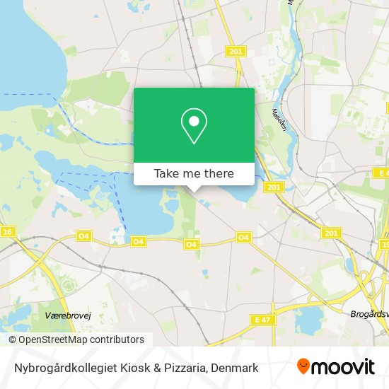 Nybrogårdkollegiet Kiosk & Pizzaria map