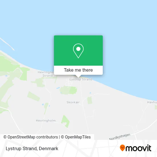 Lystrup Strand map