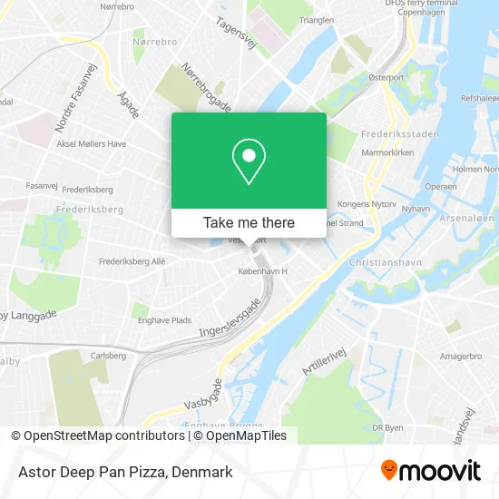 Astor Deep Pan Pizza map