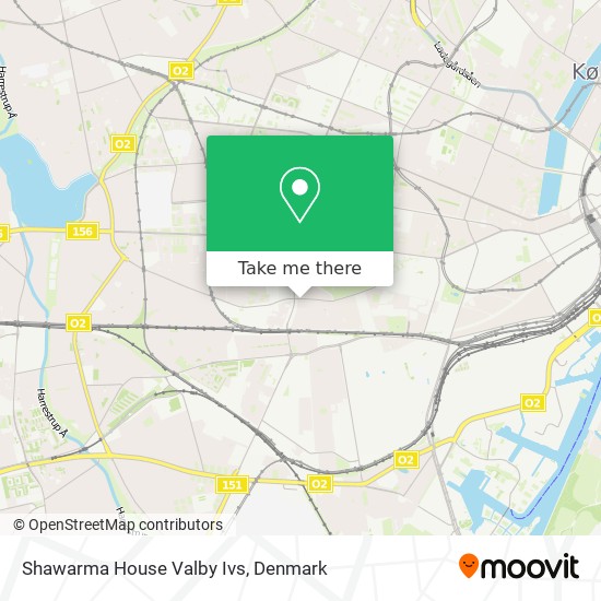 Shawarma House Valby Ivs map