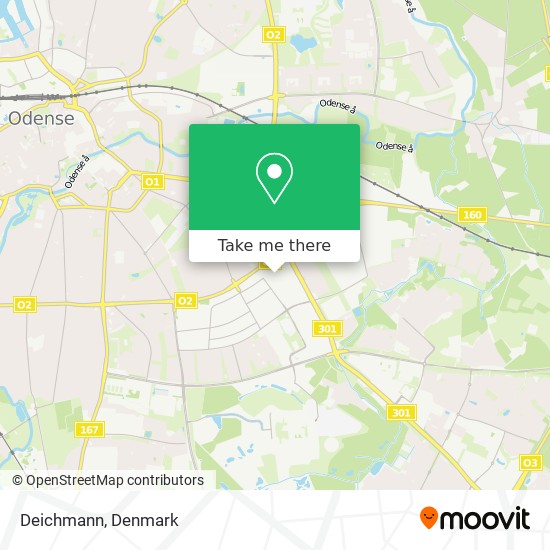 How to get to Deichmann Odense or Train?