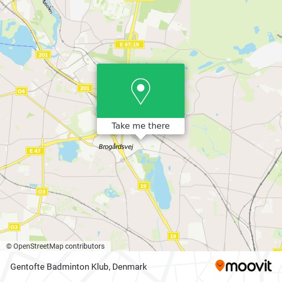 Gentofte Badminton Klub map