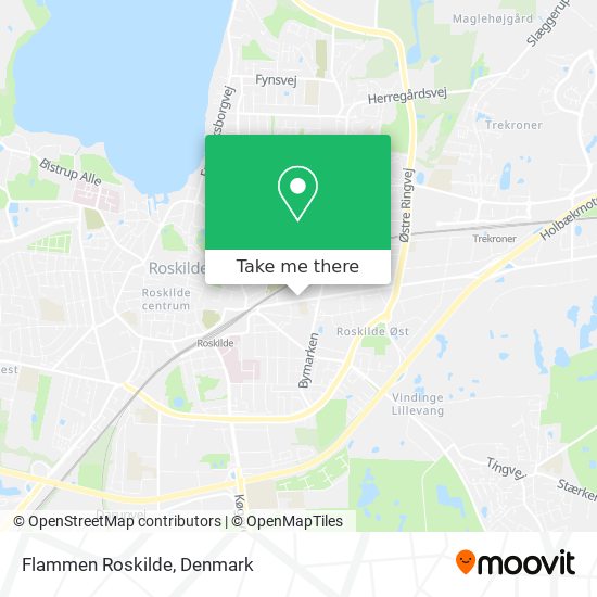 Flammen Roskilde map