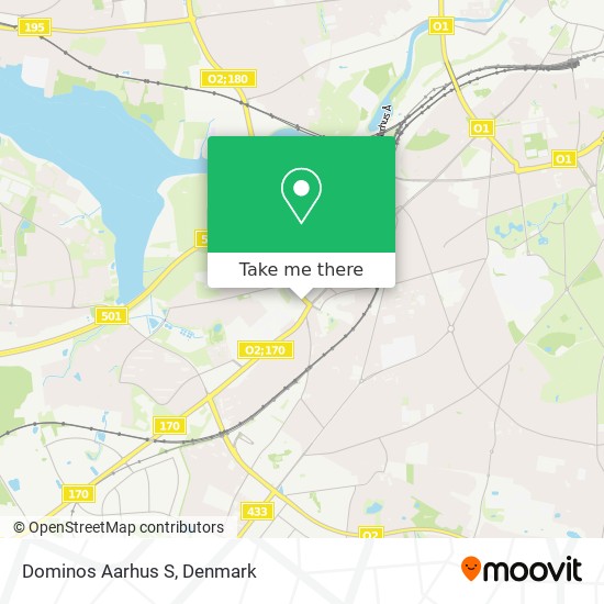 Dominos Aarhus S map