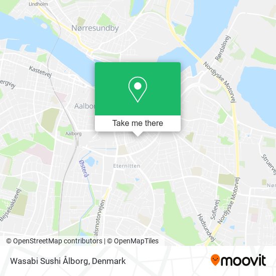 Wasabi Sushi Ålborg map