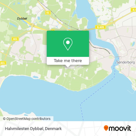 Halvmilesten Dybbøl map