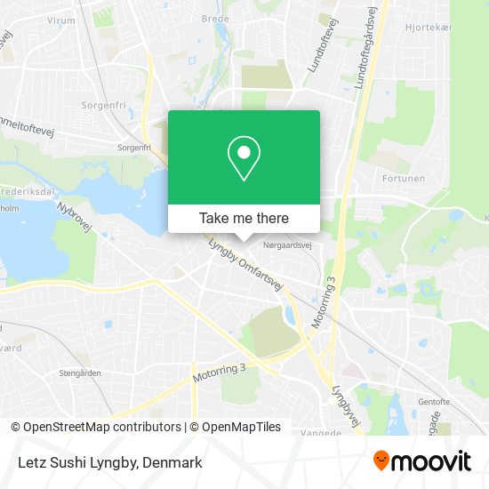 Letz Sushi Lyngby map