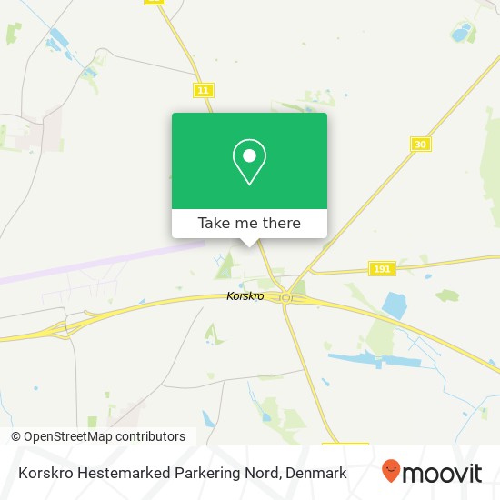 Korskro Hestemarked Parkering Nord map
