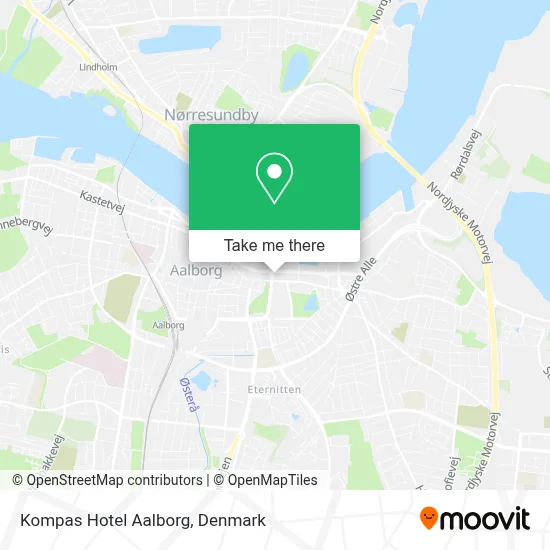 Kompas Hotel Aalborg map
