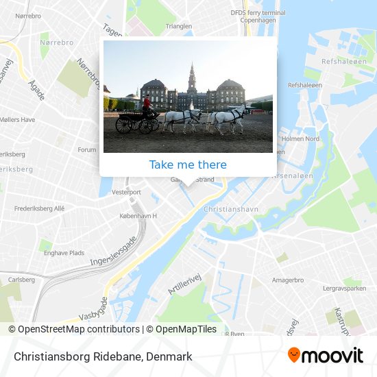Christiansborg Ridebane map