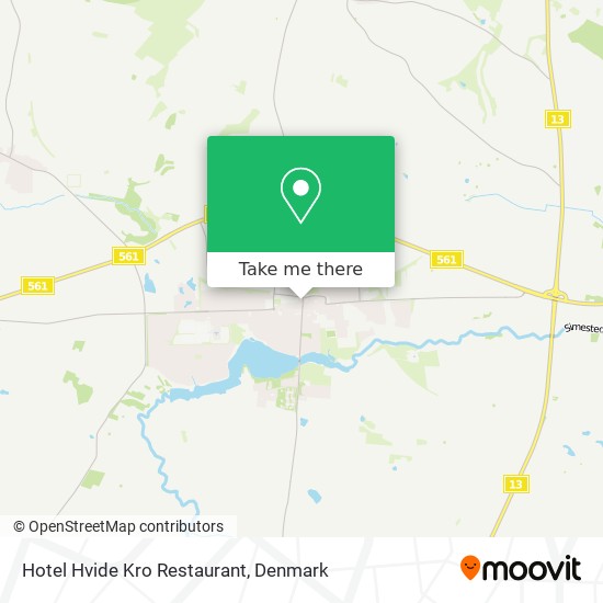 Hotel Hvide Kro Restaurant map