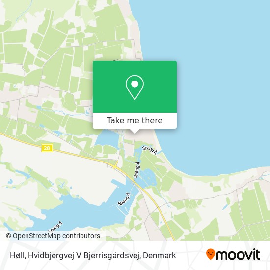 Høll, Hvidbjergvej V Bjerrisgårdsvej map