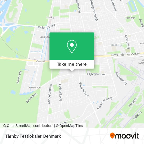 Tårnby Festlokaler map