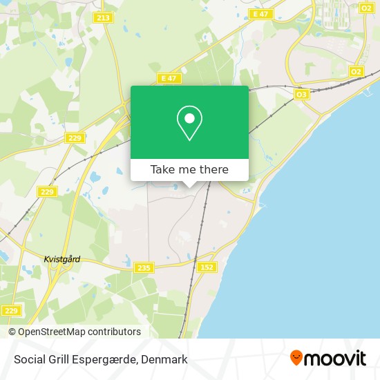 Social Grill Espergærde map