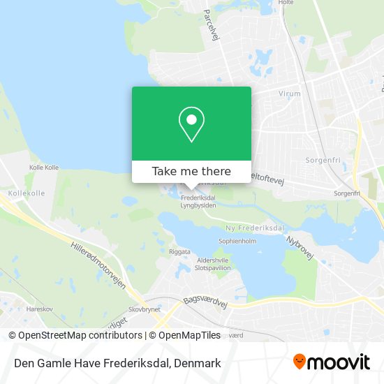Den Gamle Have Frederiksdal map