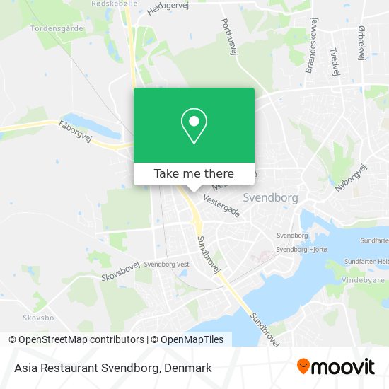 Asia Restaurant Svendborg map