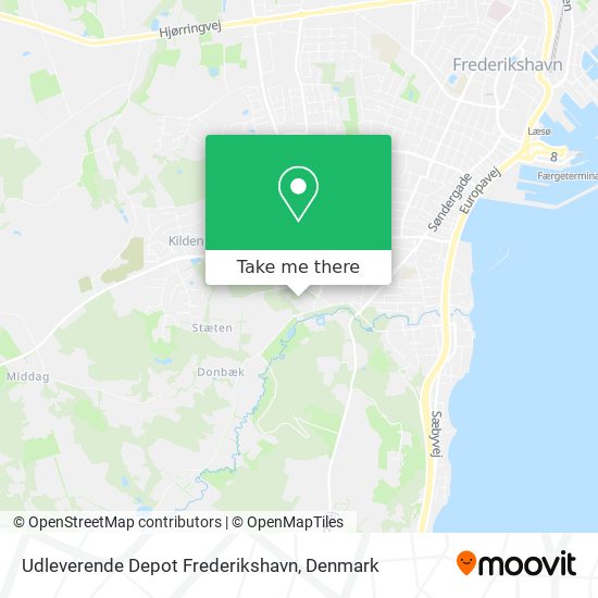 Udleverende Depot Frederikshavn map