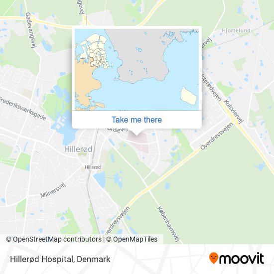 Hillerød Hospital map