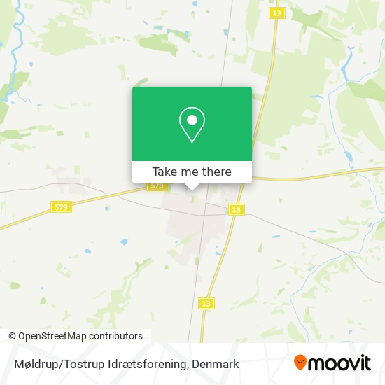 Møldrup/Tostrup Idrætsforening map