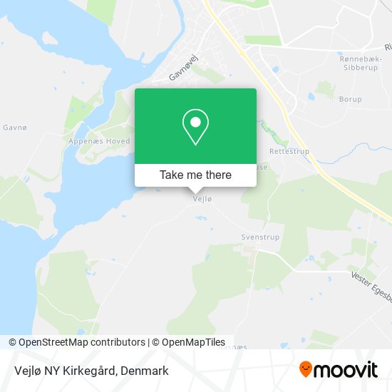 Vejlø NY Kirkegård map