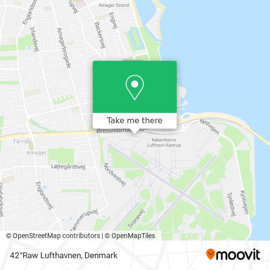 42°Raw Lufthavnen map