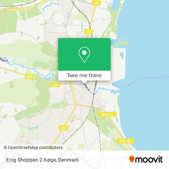 Ecig Shoppen 2 Køge map