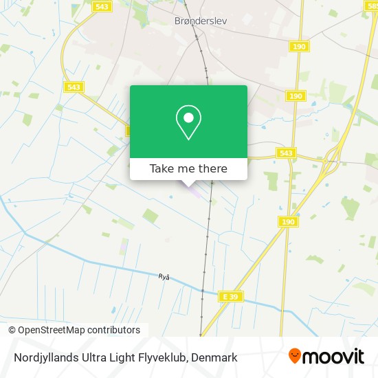 Nordjyllands Ultra Light Flyveklub map